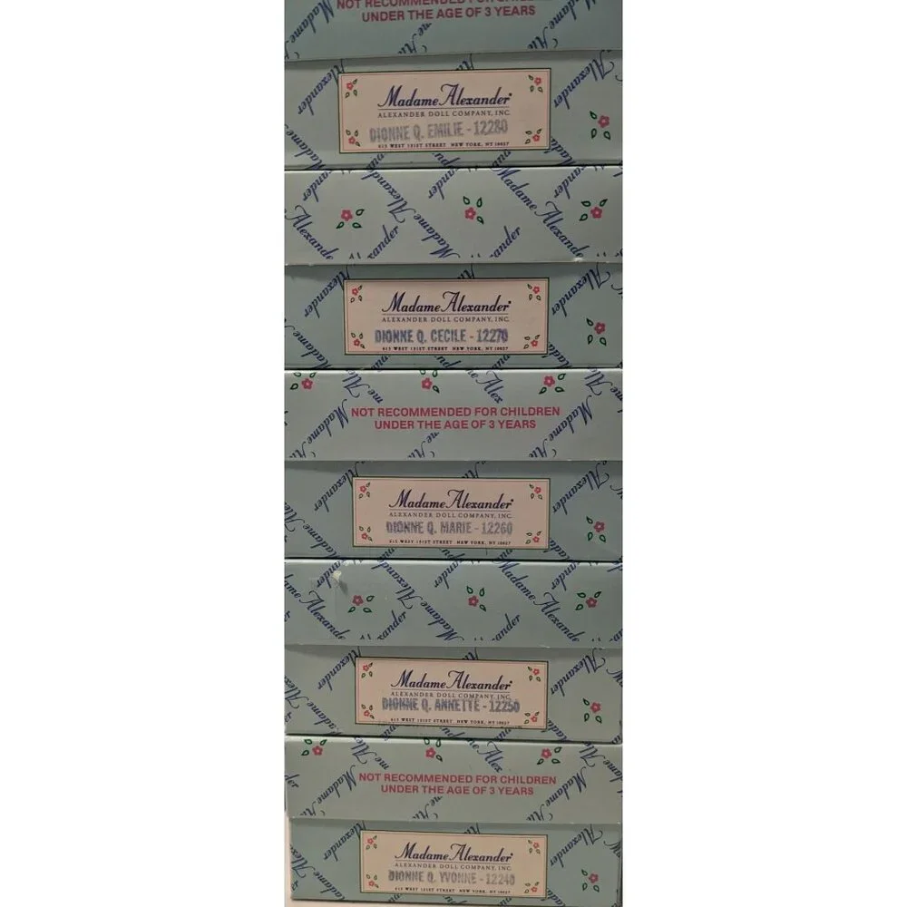 Madame Alexander Dionne Quintuplets Collection Dolls Set Of 5 in Original Boxes - Picture 11 of 12